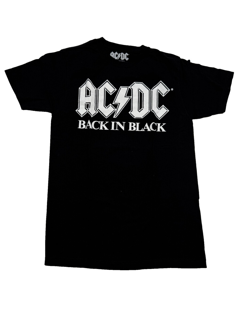 AC/DC Back in Black T Shirt 100% Cotton Adult Size Small NEW